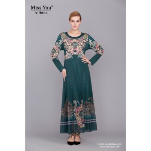 Miss You Ailinna 801824-1 Green Women Maxi Dress Muslim